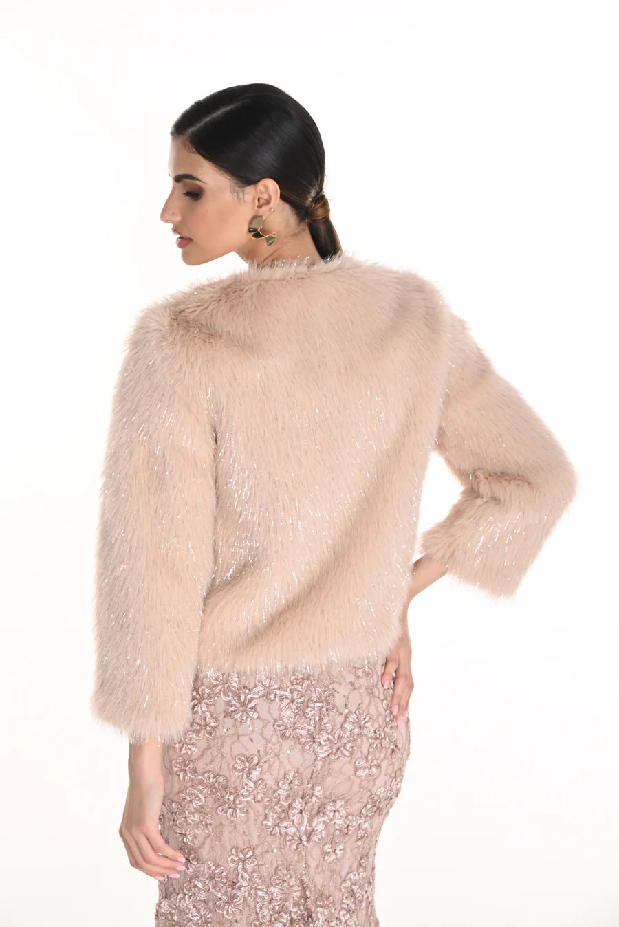 Blush Faux Fur Jacket 259730