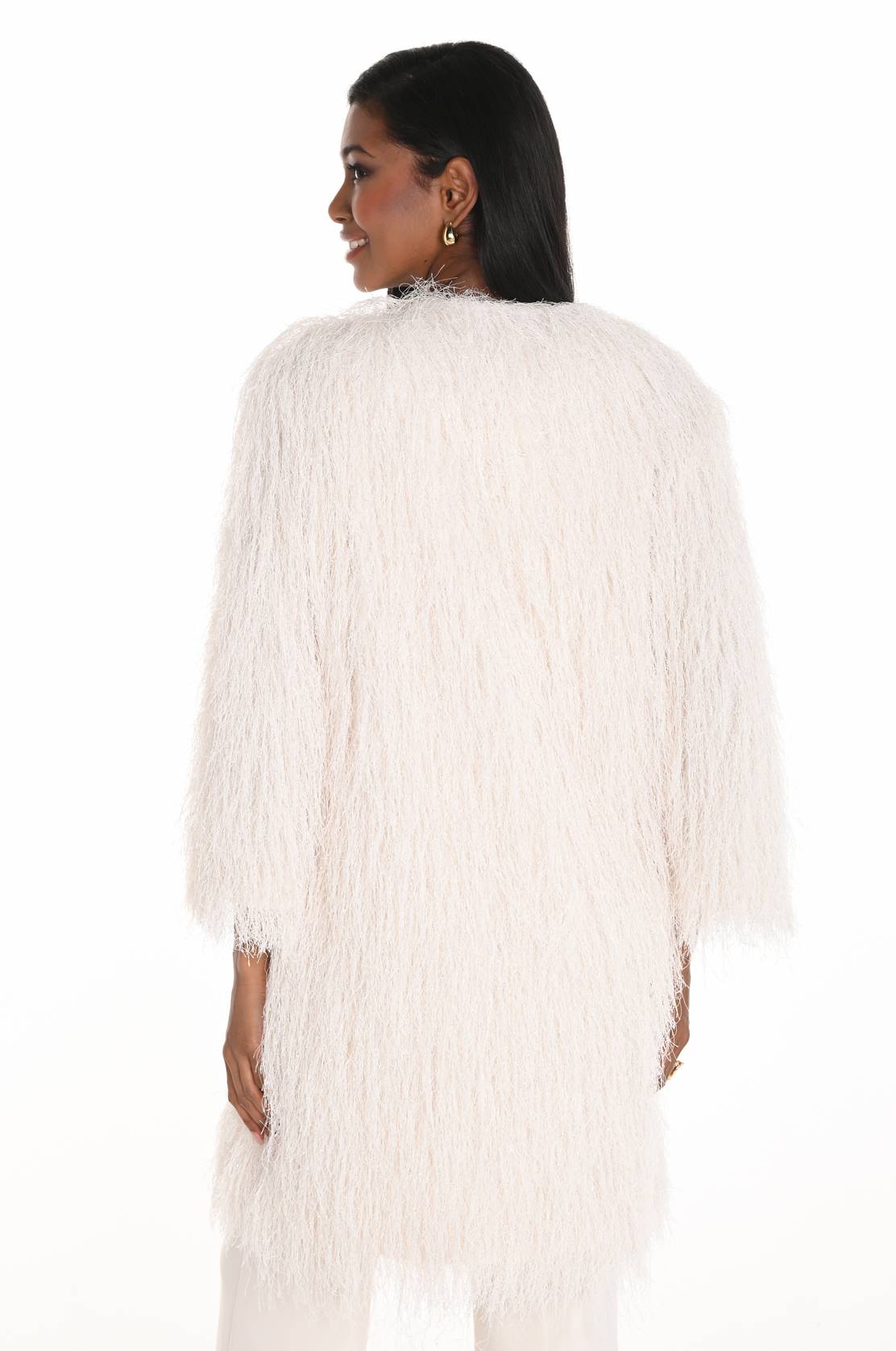 Vanilla Textured Long Jacket 259733