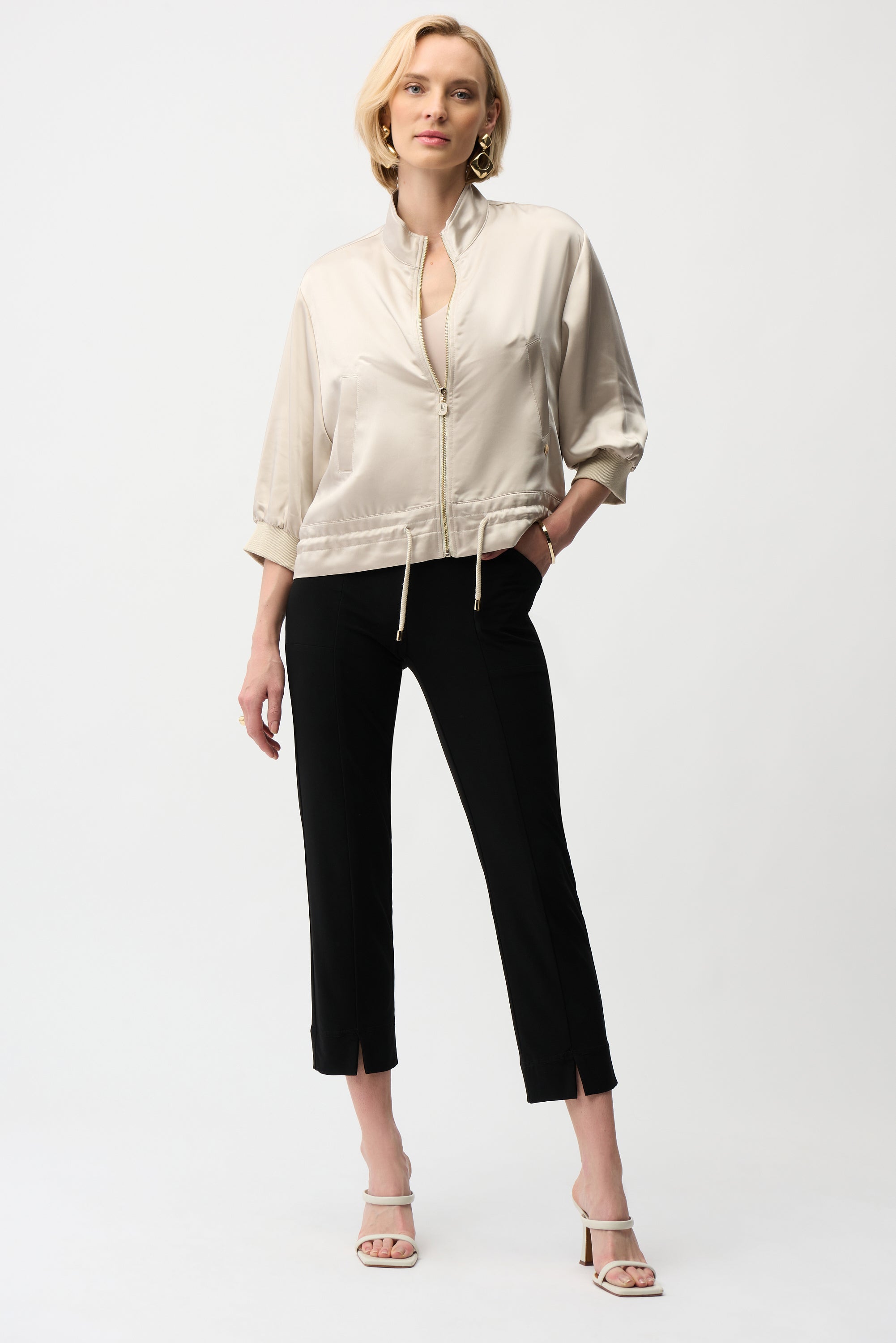 Silky Knit Crop Pull-On Pants 261243