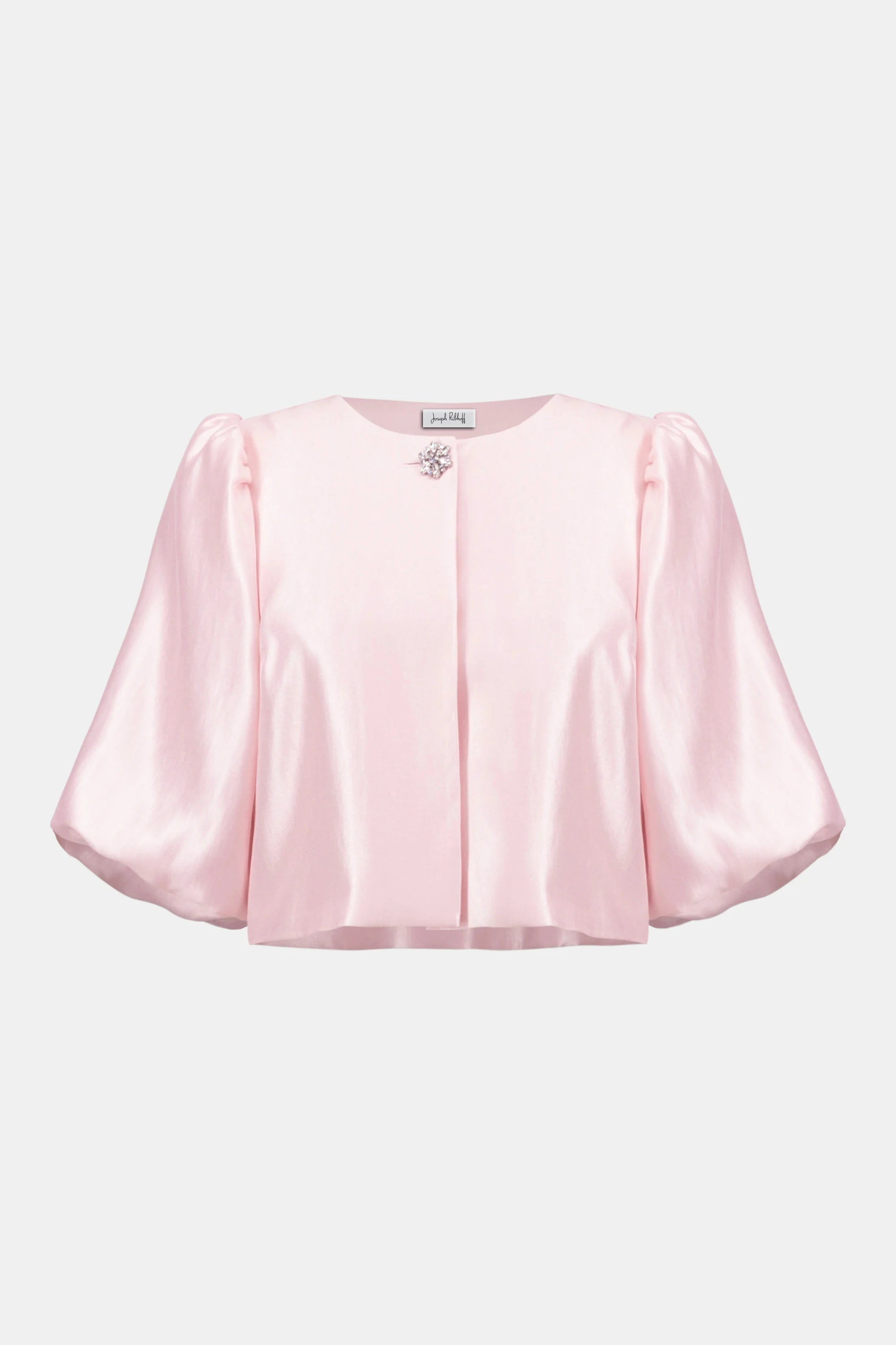| Shimmer Jacquard Boxy Jacket With Puff Sleeves 261706