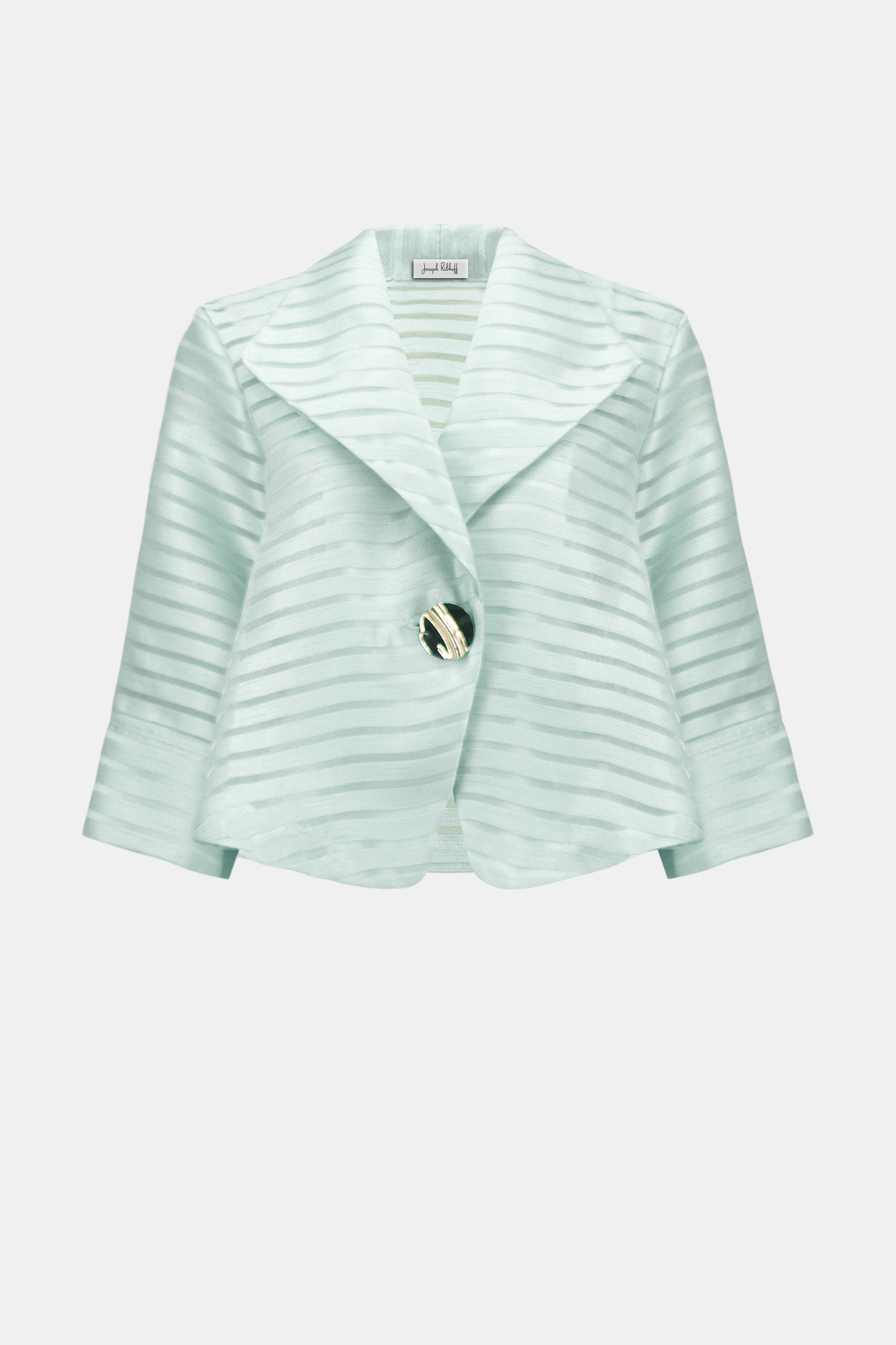 Shadow Stripe Swing Jacket With Lapel 262707