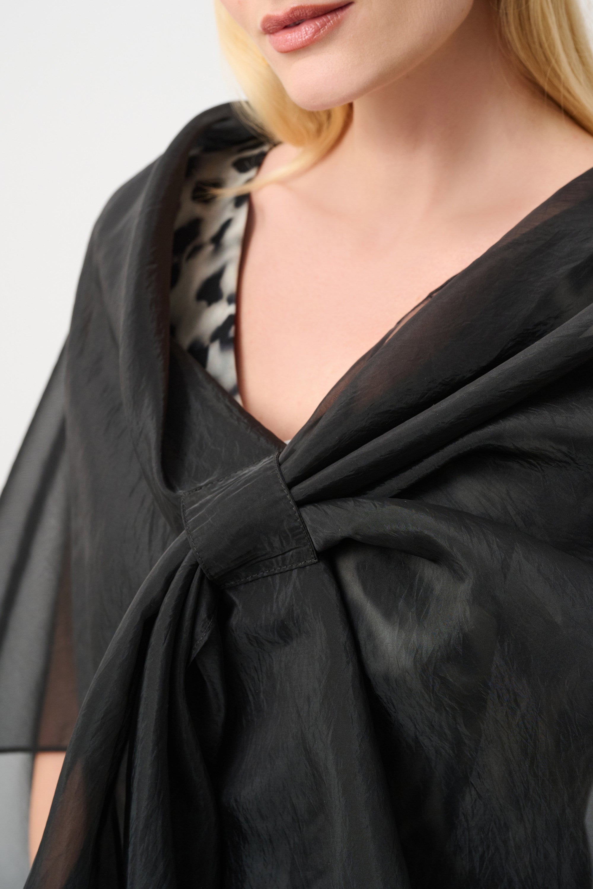 Draped Organza Asymmetric Cover-Up 263765