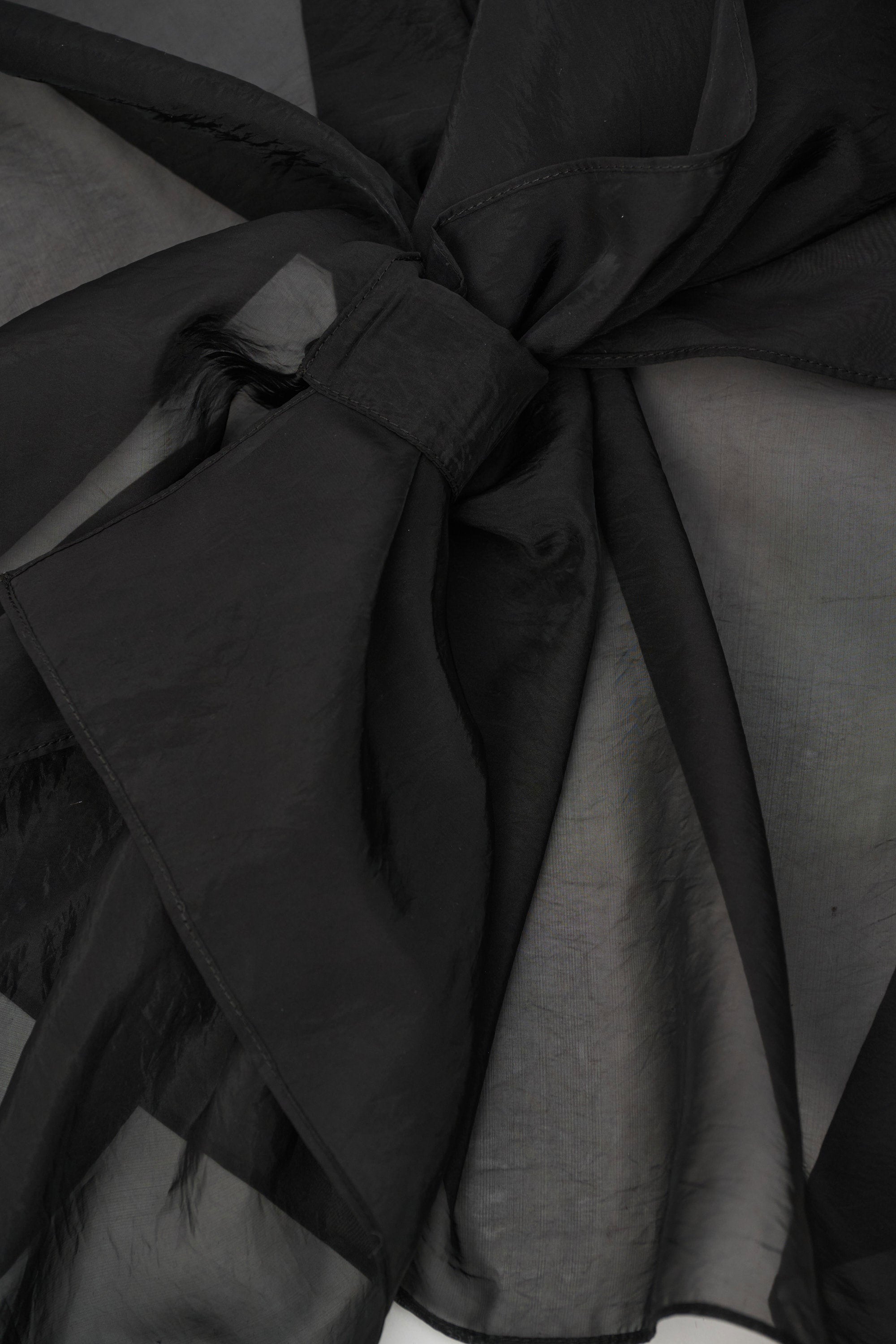 Draped Organza Asymmetric Cover-Up 263765