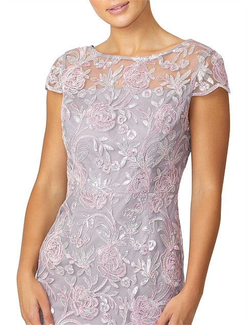 Rose Sequin Shift Dress in Rose