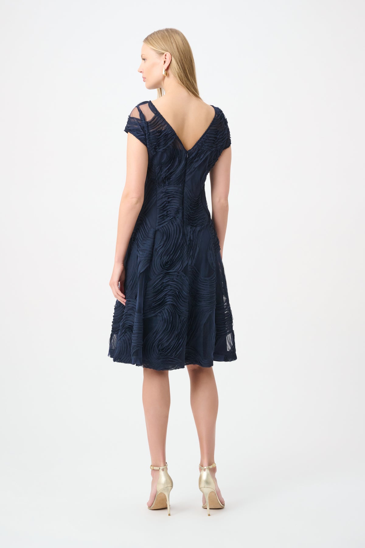 Embroidered Swirl Fit & Flare Dress 264720