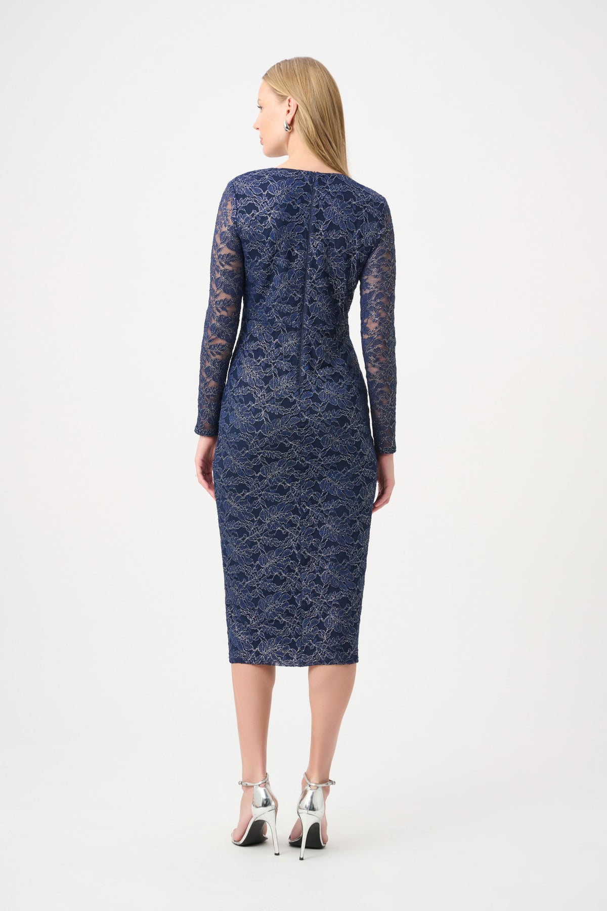 Foiled Lace Sheath Dress 264734