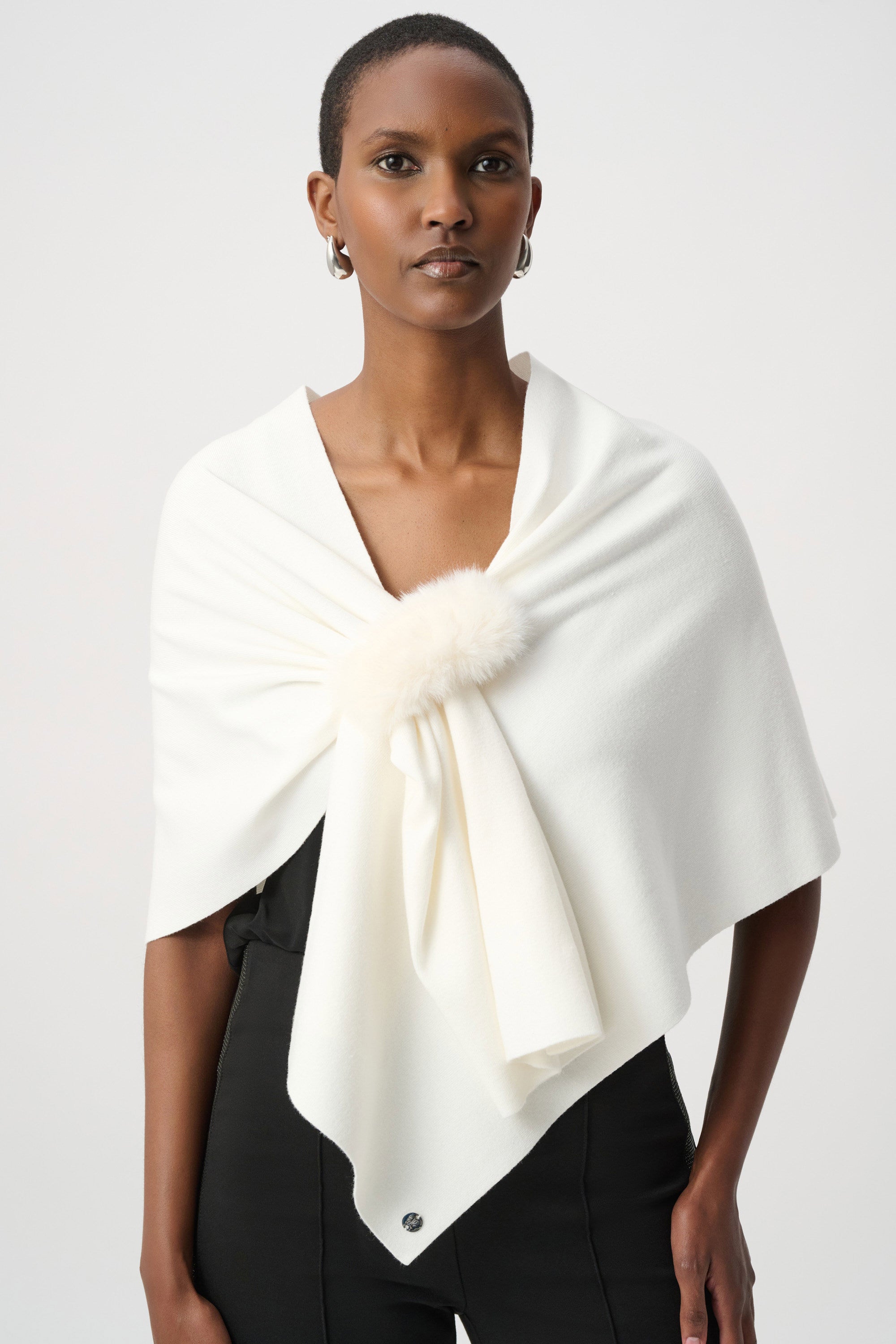 Faux Fur Draped Cover Up 264953
