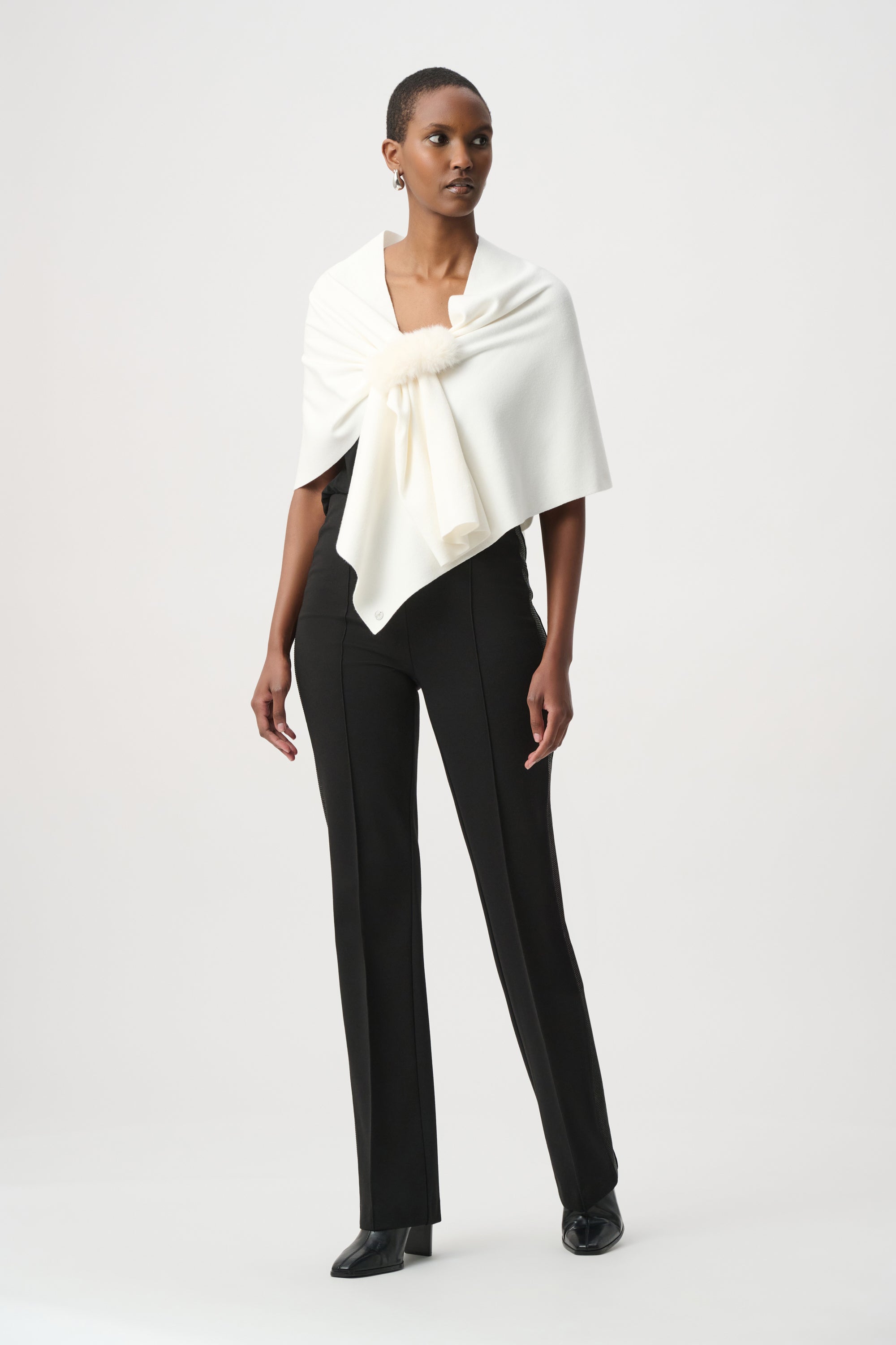Faux Fur Draped Cover Up 264953