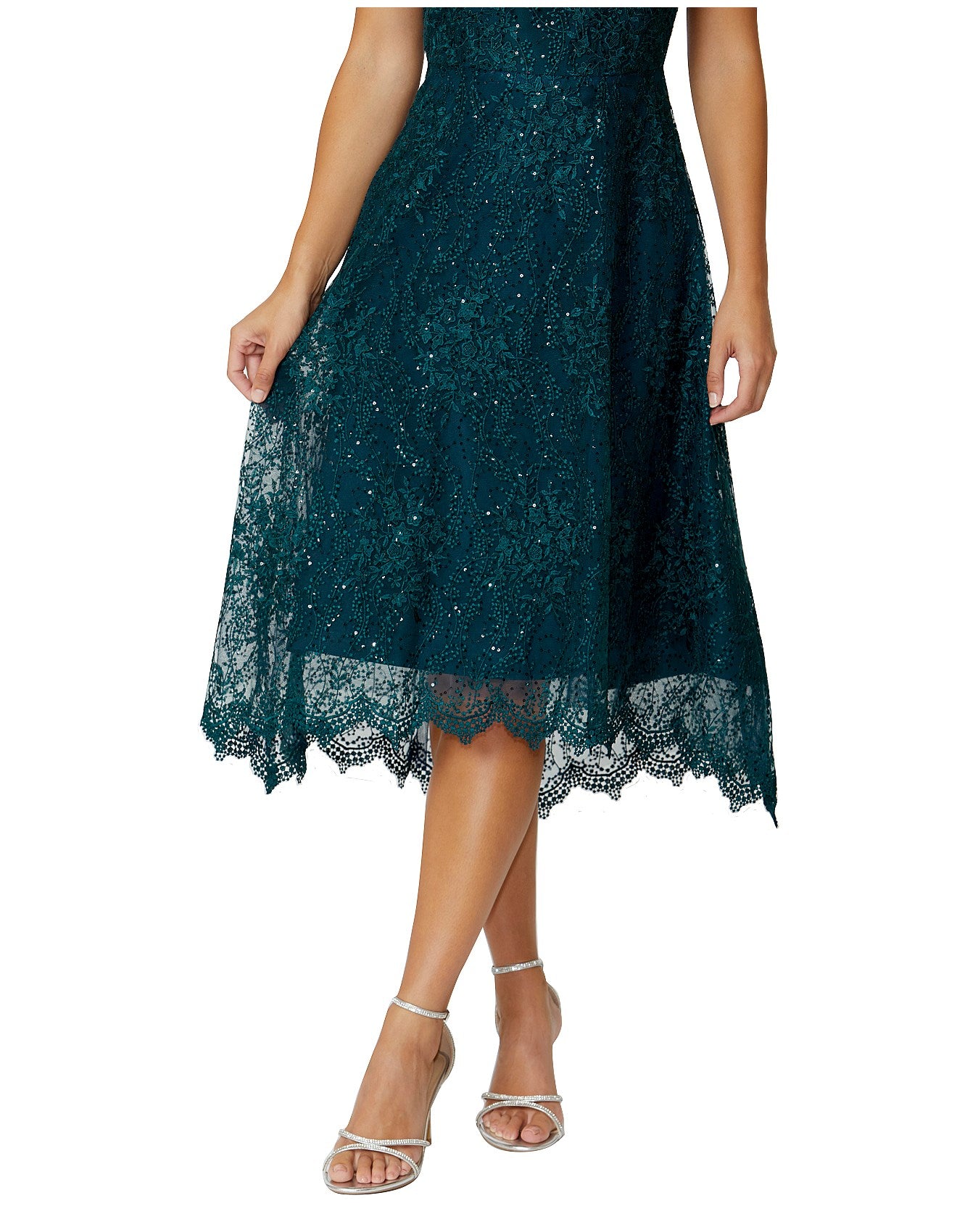 Teal Hi-Low A-Line Dress