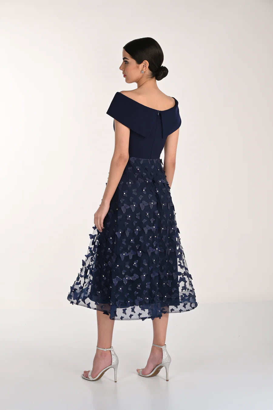 Off The shoulder Floral Midi Dress