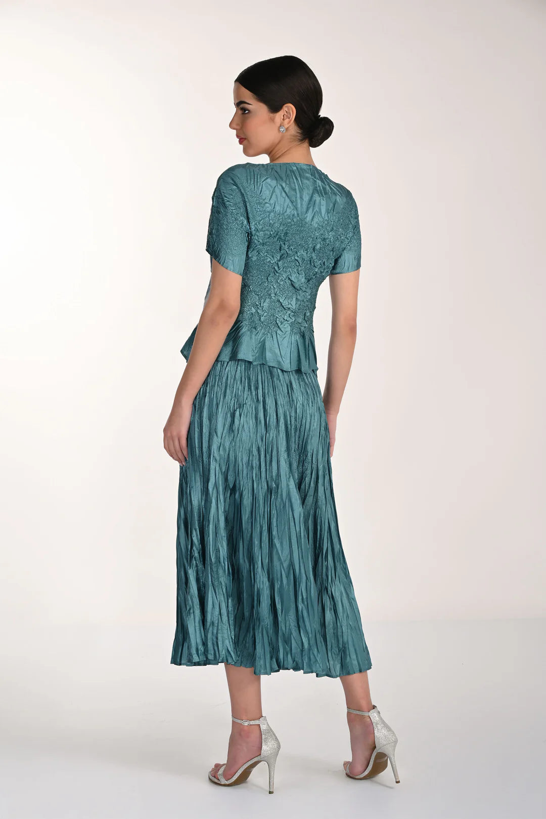Elegant A-line Midi Skirt & Top Style 268521
