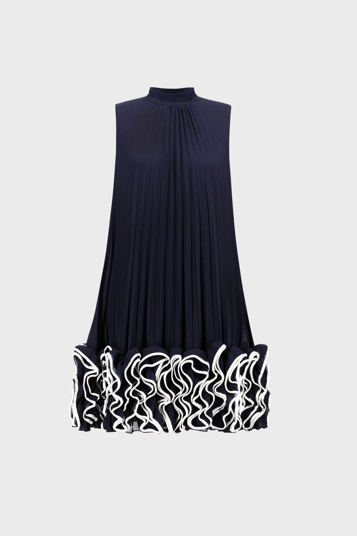Chiffon Ruffle Hem Trapeze Dress 271739