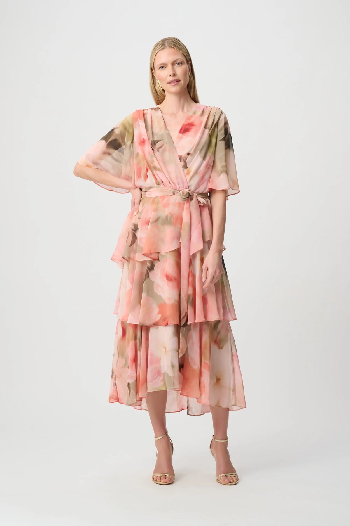 Printed Chiffon Fit & Flare Dress 271746