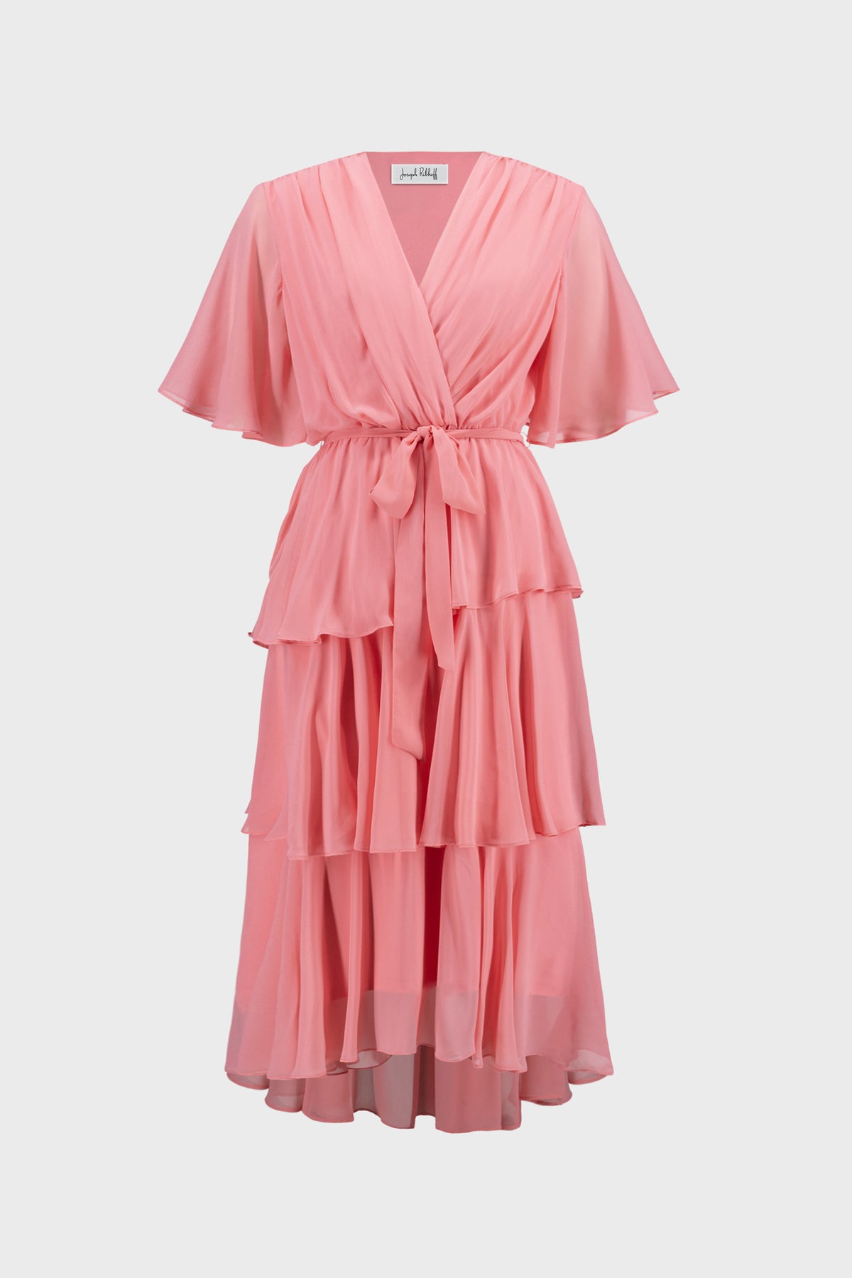 Chiffon Tiered Wrap Dress 271763