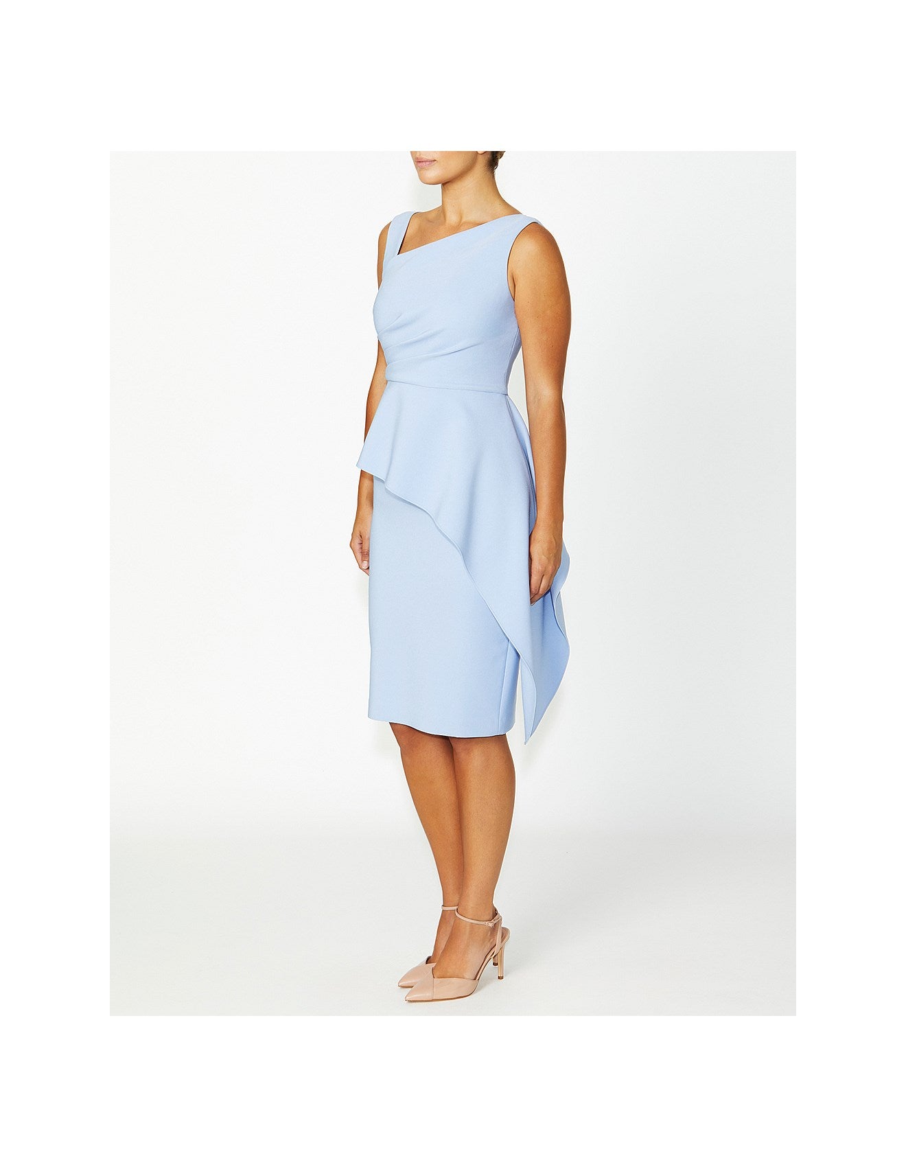 Powder Blue Crepe Dress