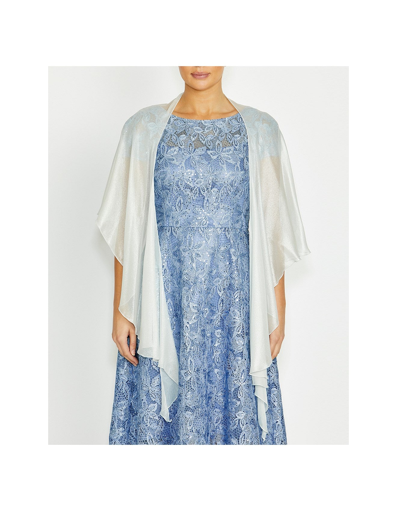 Silk Wrap in Silver