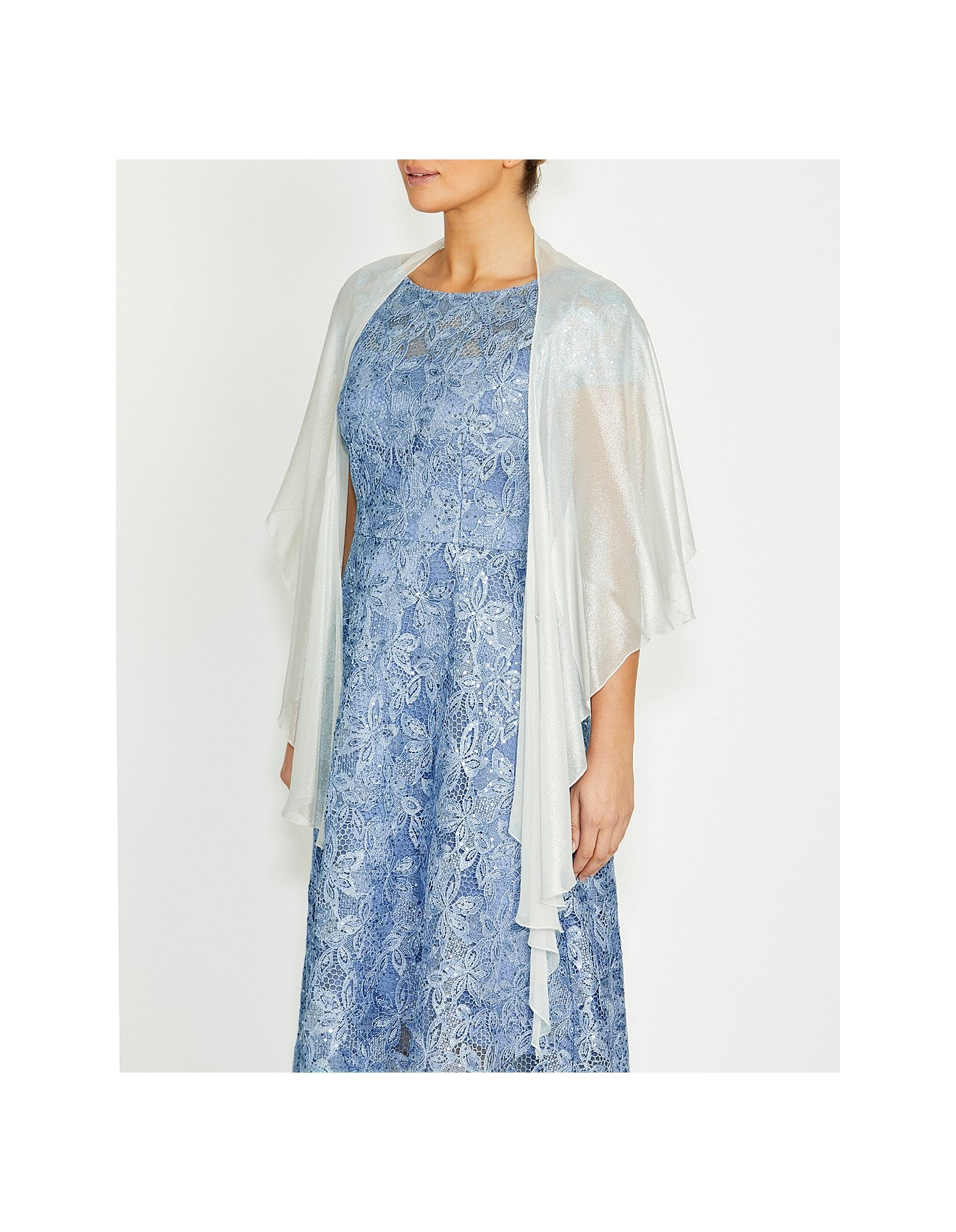 Silk Wrap in Silver