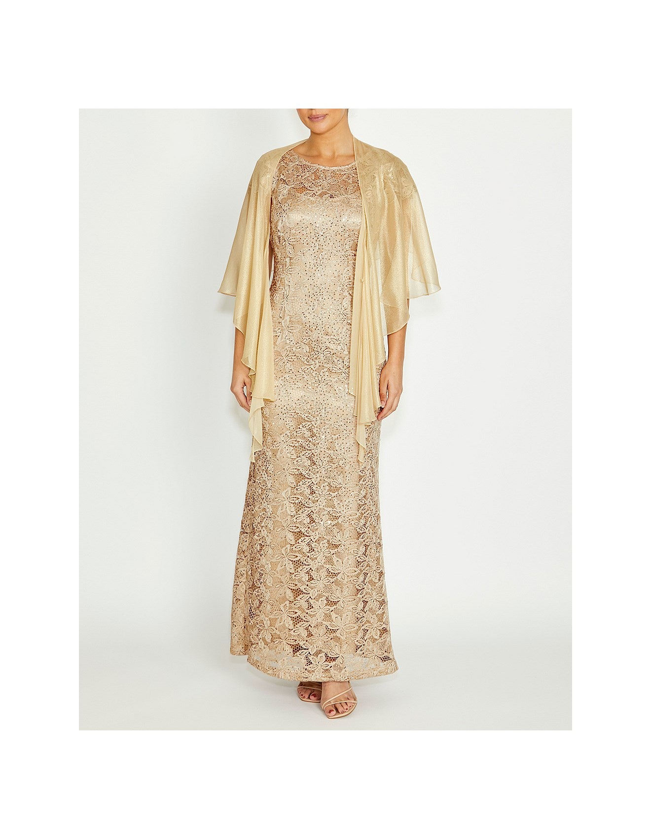 Silk Wrap in Gold