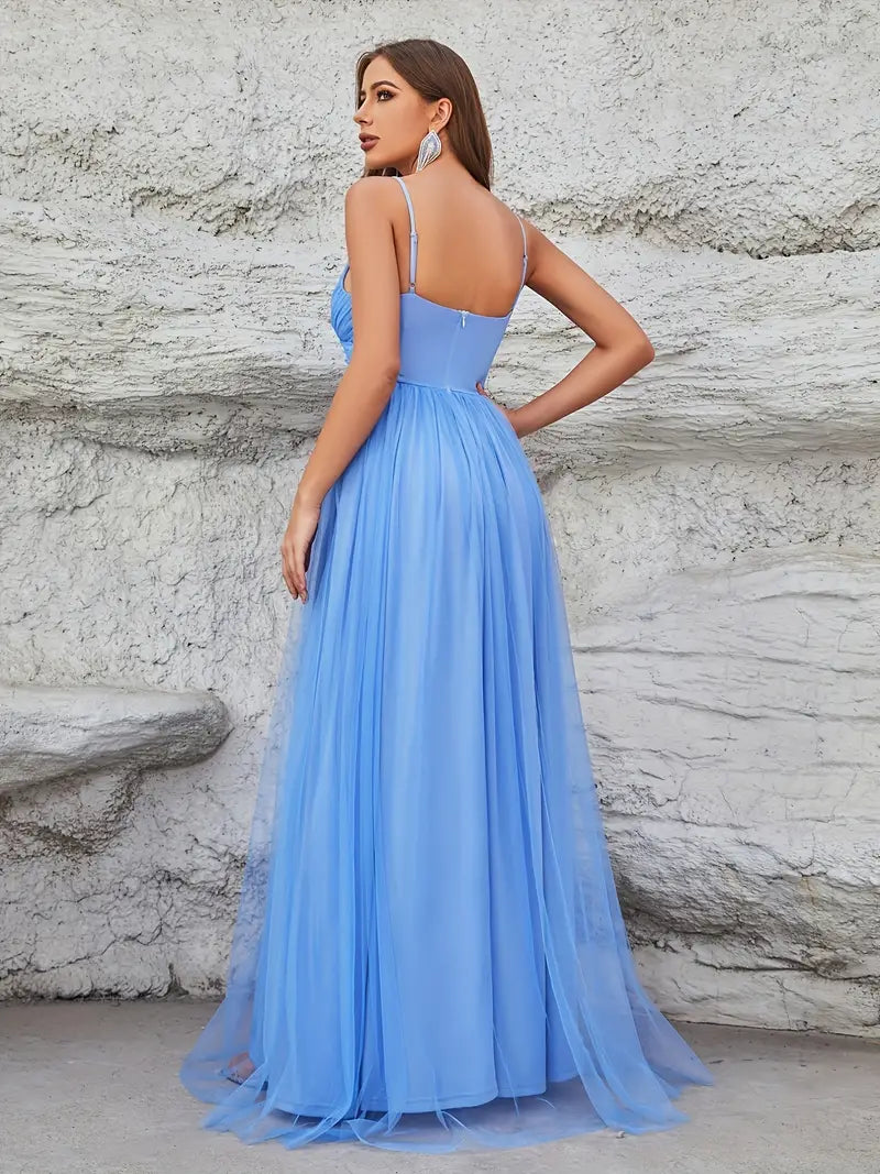 Vibrant Blue Ball Gown