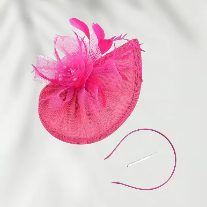 Light weight Rose/Red Flower Fascinator