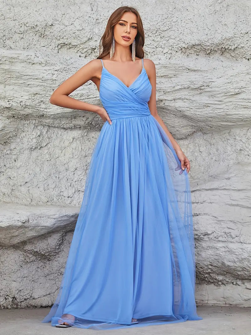 Vibrant Blue Ball Gown