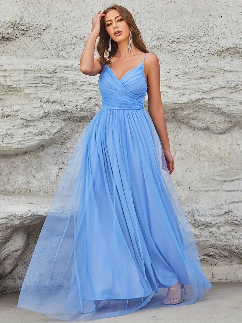 Vibrant Blue Ball Gown