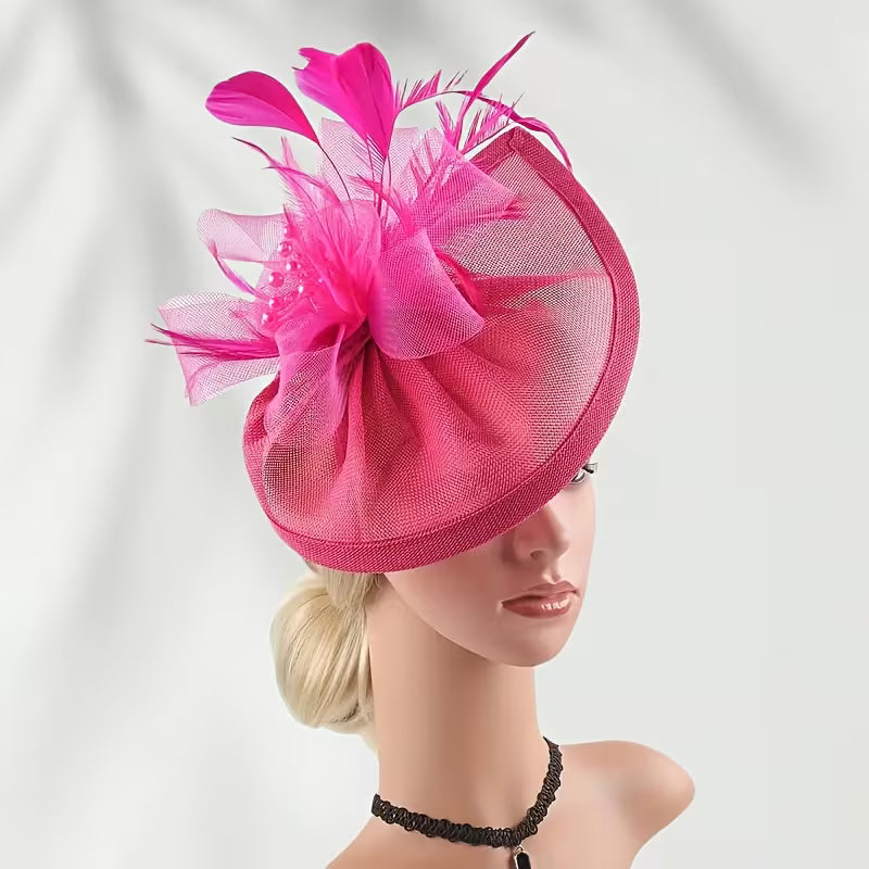 Light weight Rose/Red Flower Fascinator