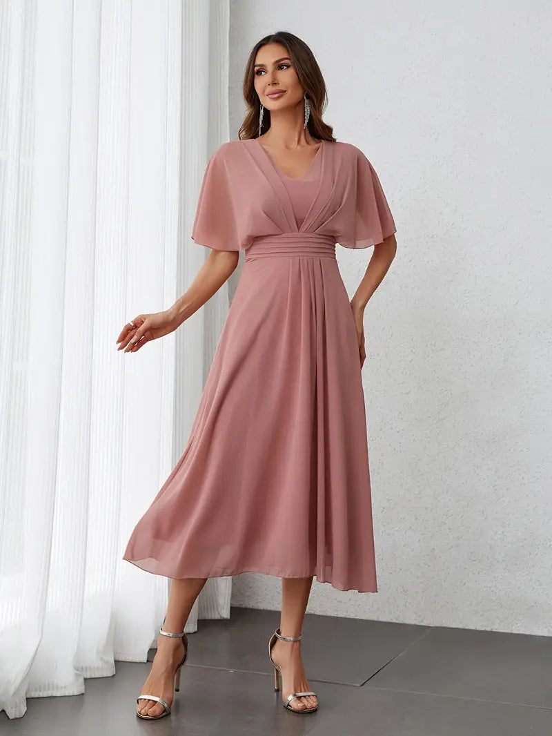 Chiffon Dusky Pink Dress