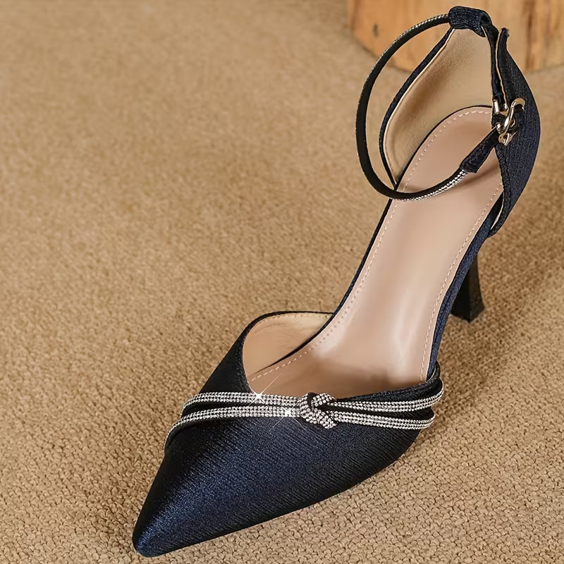 Elegant Navy Blue High Heel Shoe