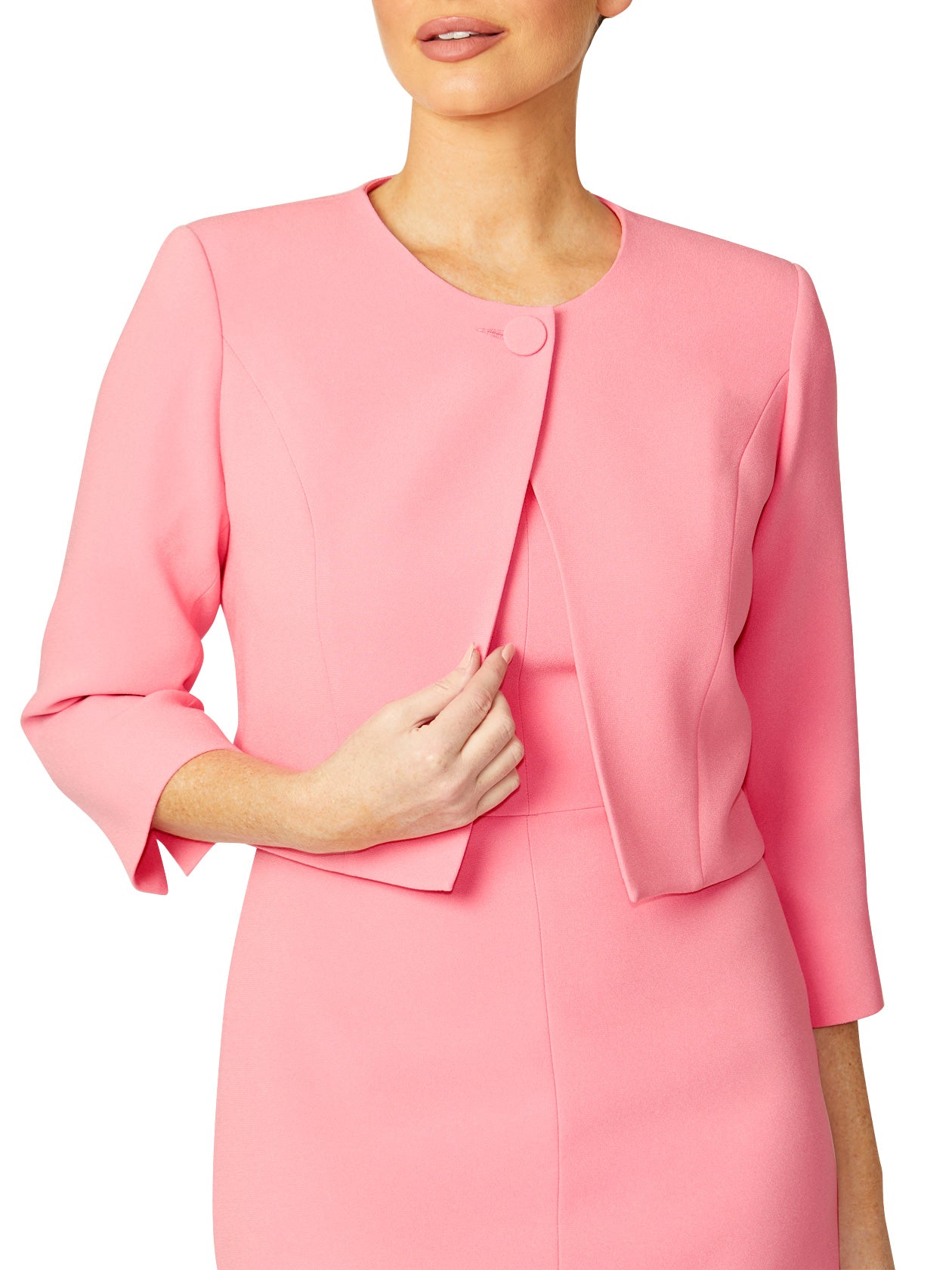 Chaqueta Crepe Rosa Geranio DE16212