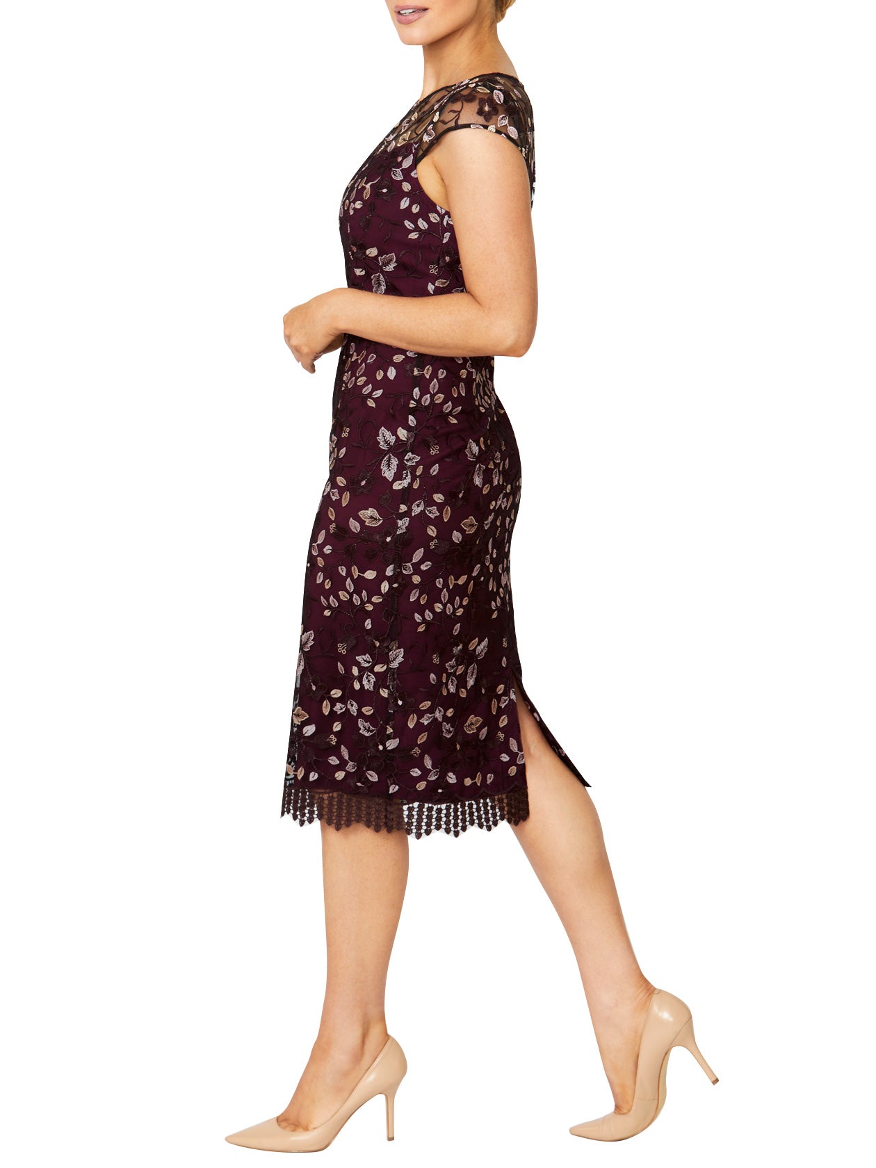 Floral Embroidered Mesh Dress SD16412-CLEARANCE