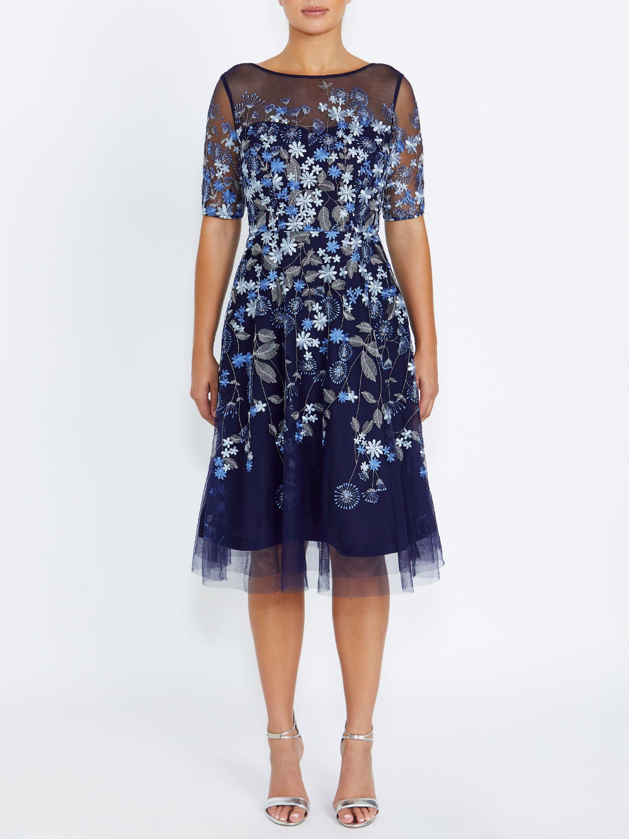 Navy Midi Length Dress