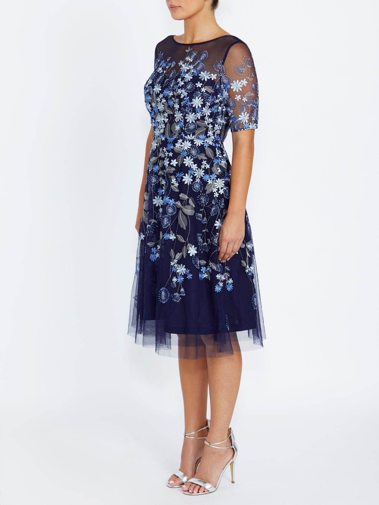 Navy Midi Length Dress