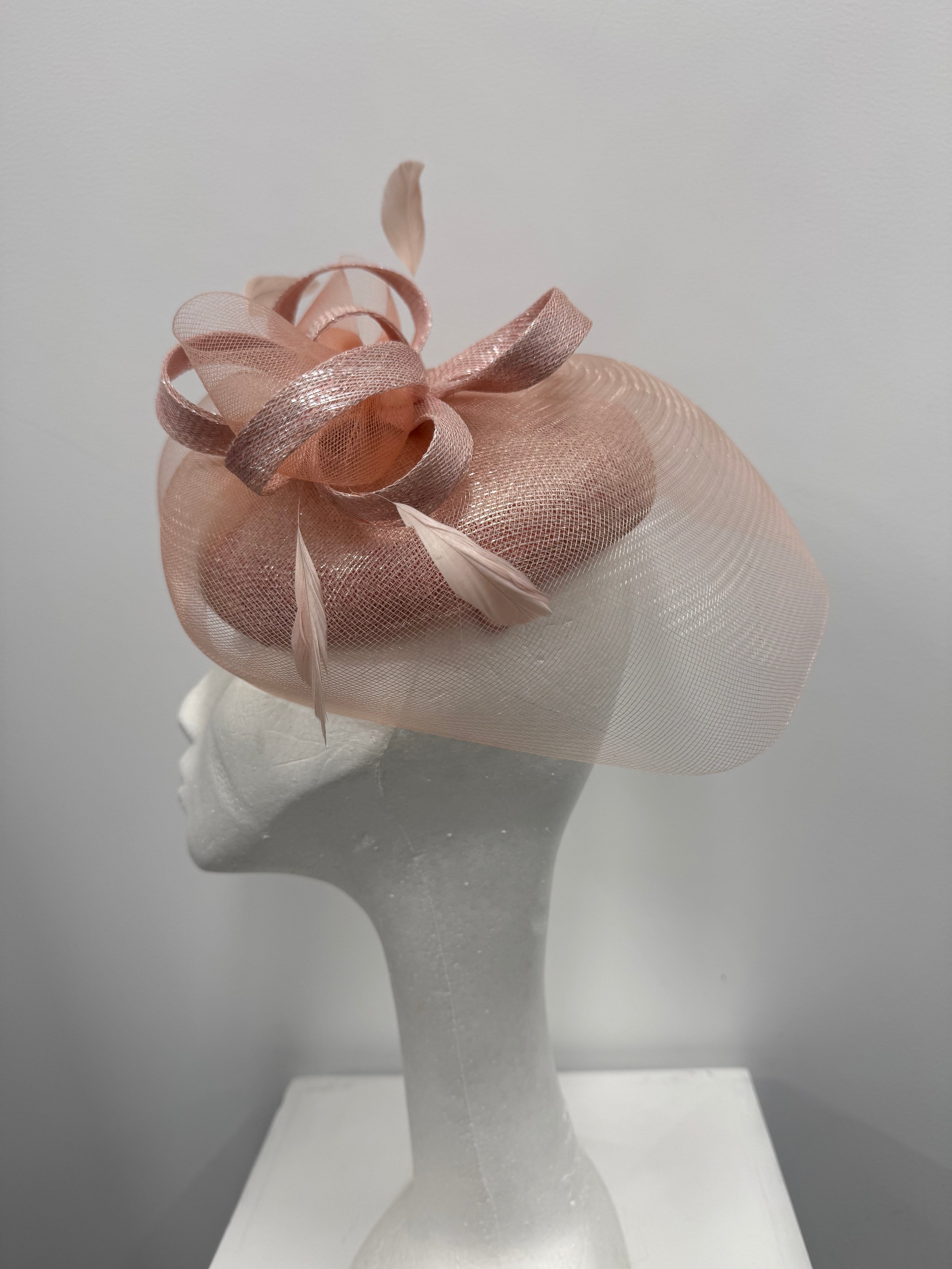 Soft Pink & Silver Fascinator