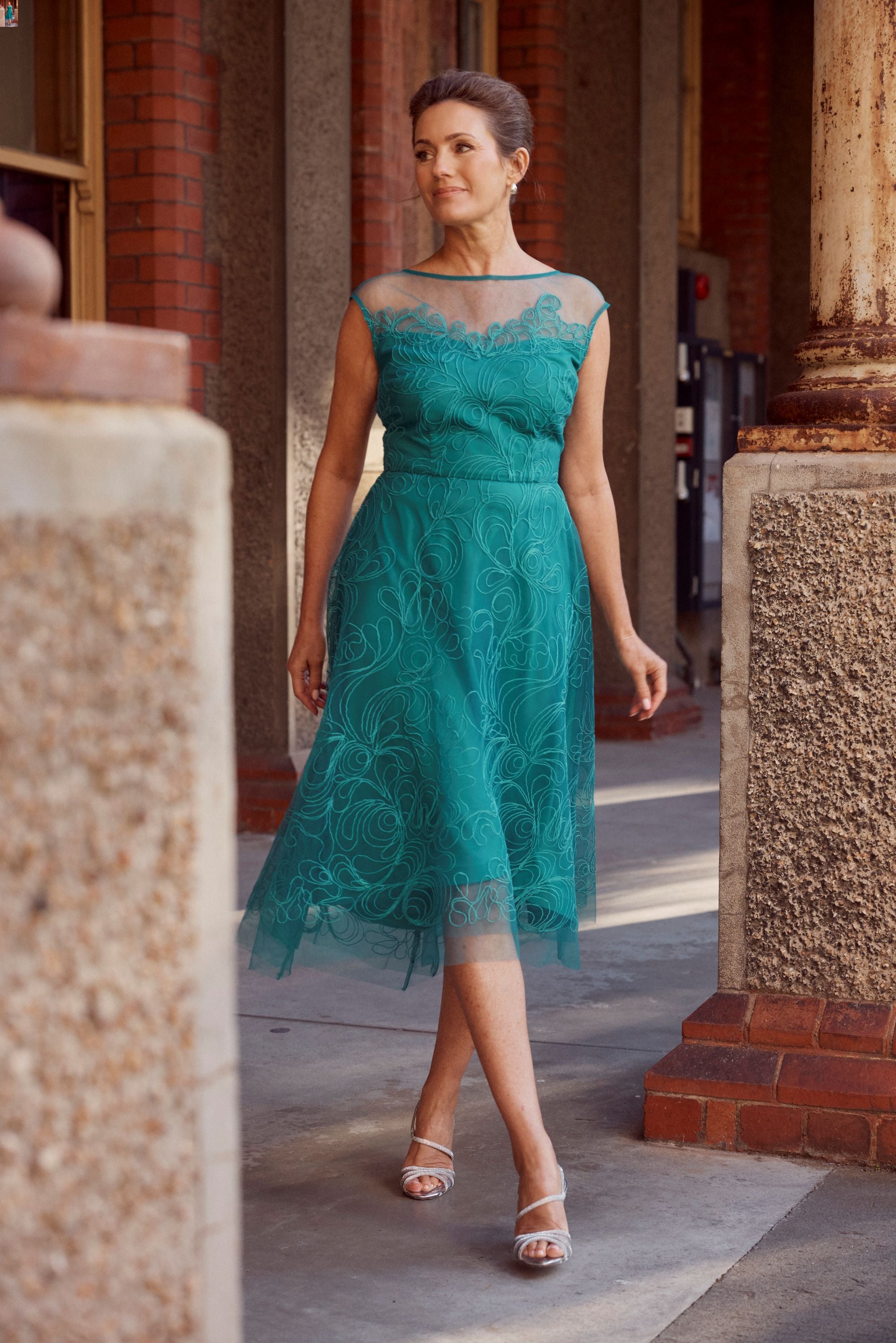 Sea Green A-Line Dress