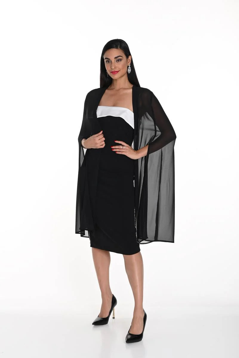 Chiffon Long Cape 249281 In Navy 249281