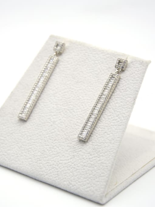 925 Sterling Silver and CZ Geometric Earrings