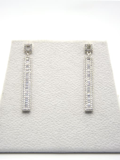 925 Sterling Silver and CZ Geometric Earrings