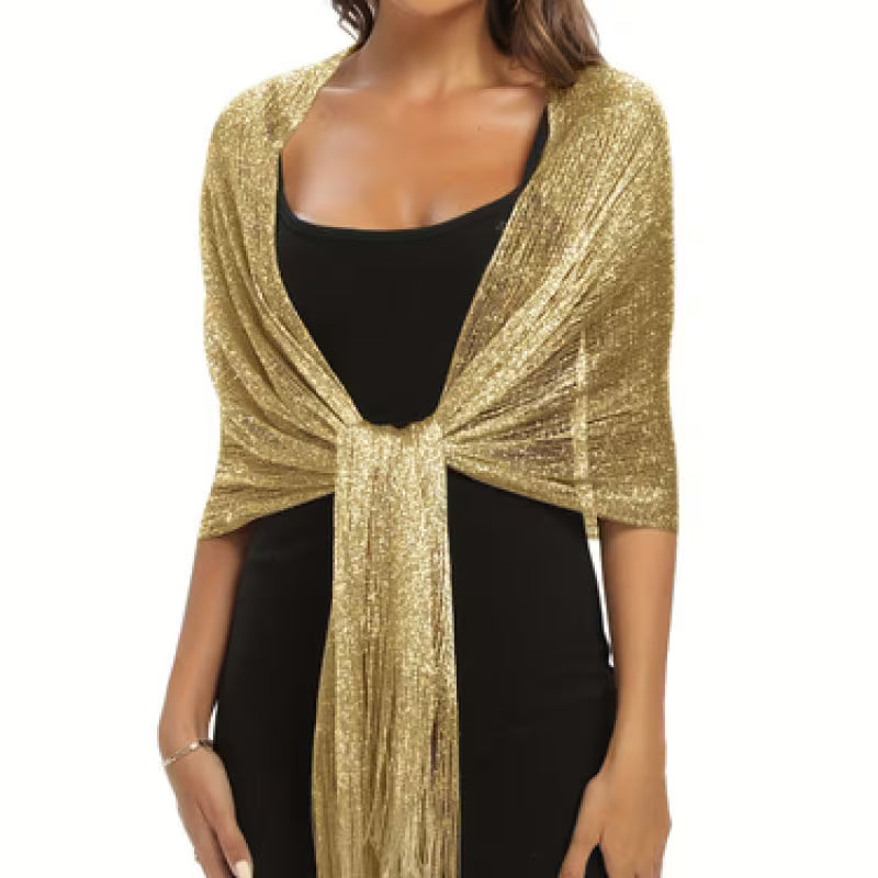 Tassel Shawl in Gold