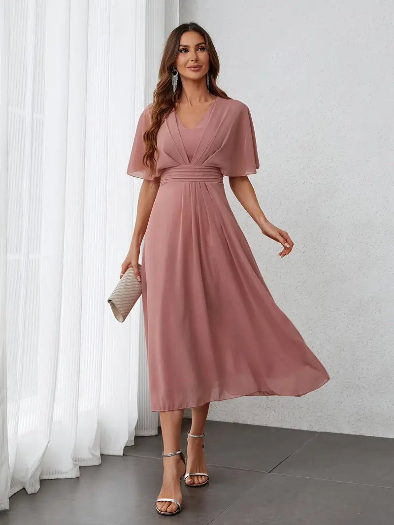 Chiffon Dusky Pink Dress