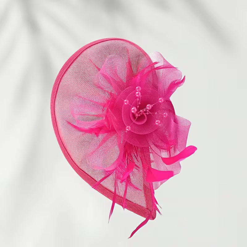 Light weight Rose/Red Flower Fascinator