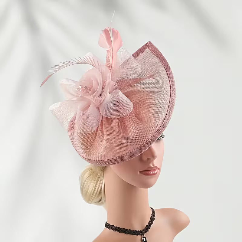 Light Weight Nude Pink Flower Fascinator