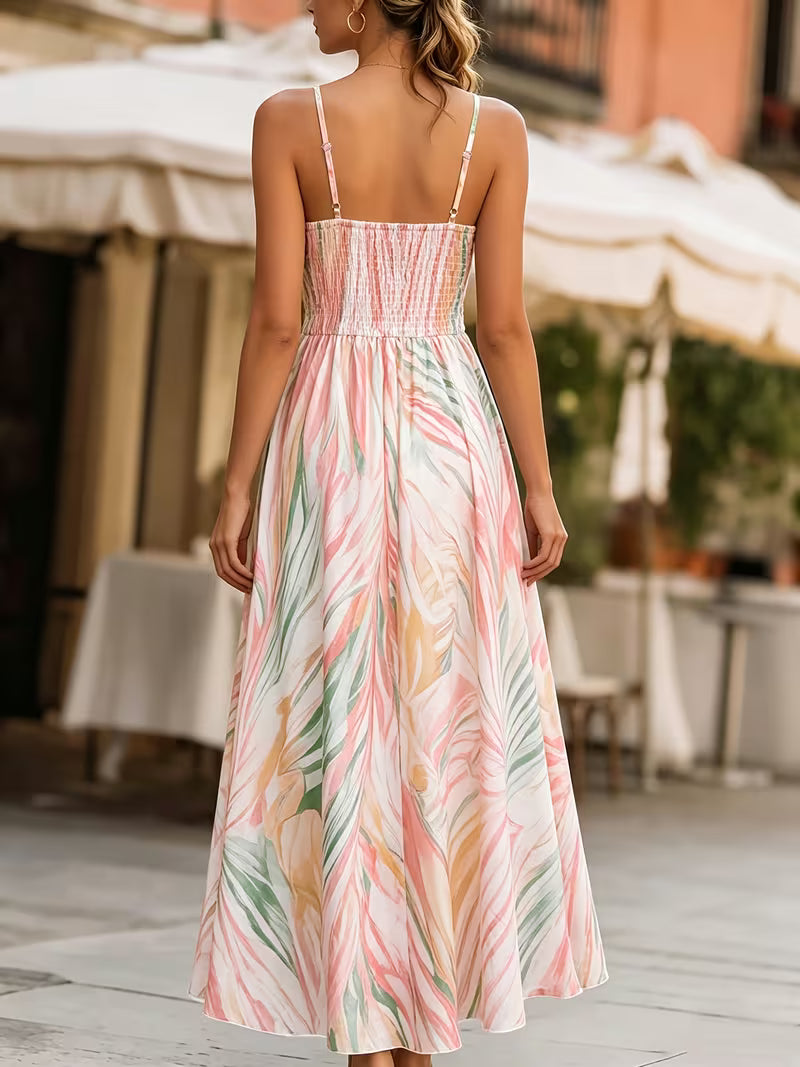 Casual Abstract Print Summer Dress