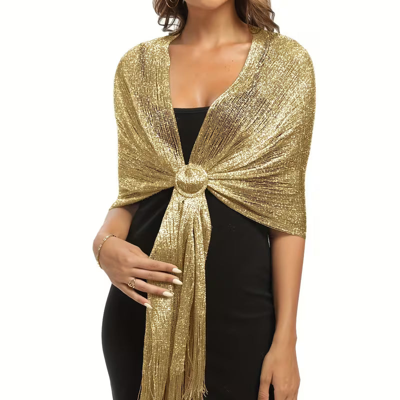 Tassel Shawl in Gold