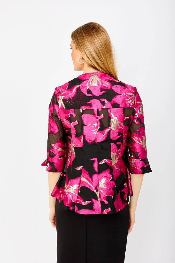 Black and Fuchsia Metallic Jacket 249247