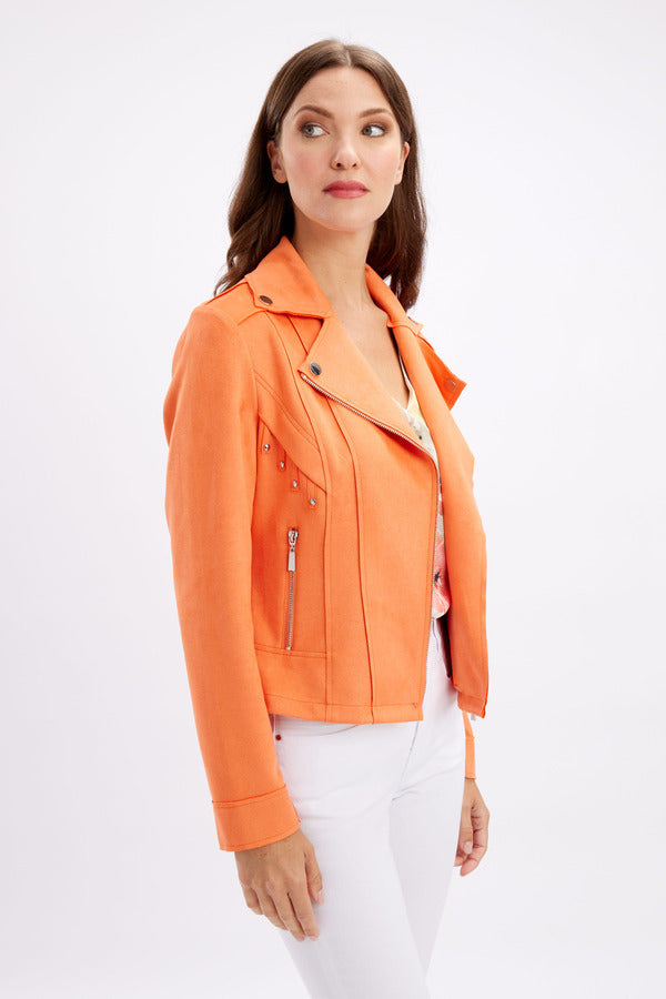 Jacket in Orange Suede 246214U