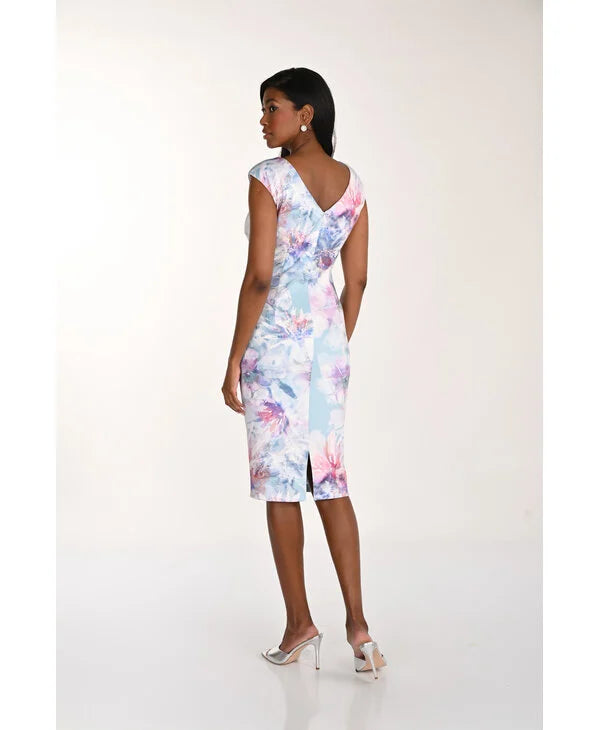 Floral Print Dress and Matching Coat Set 268303