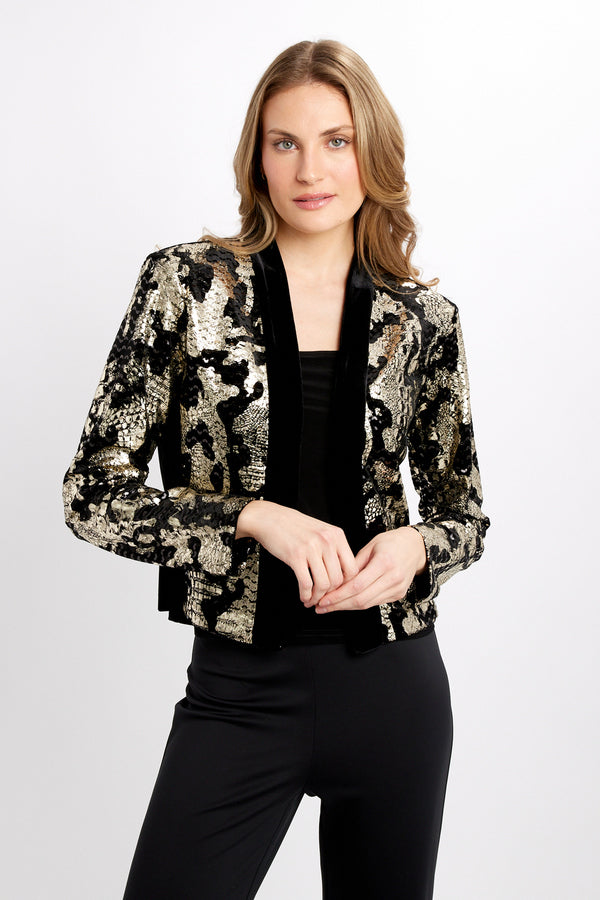 Black and Gold Knit Jacket 234272