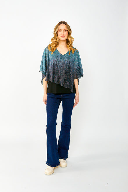 Metallic Knit Pullover Sweater Style 249213
