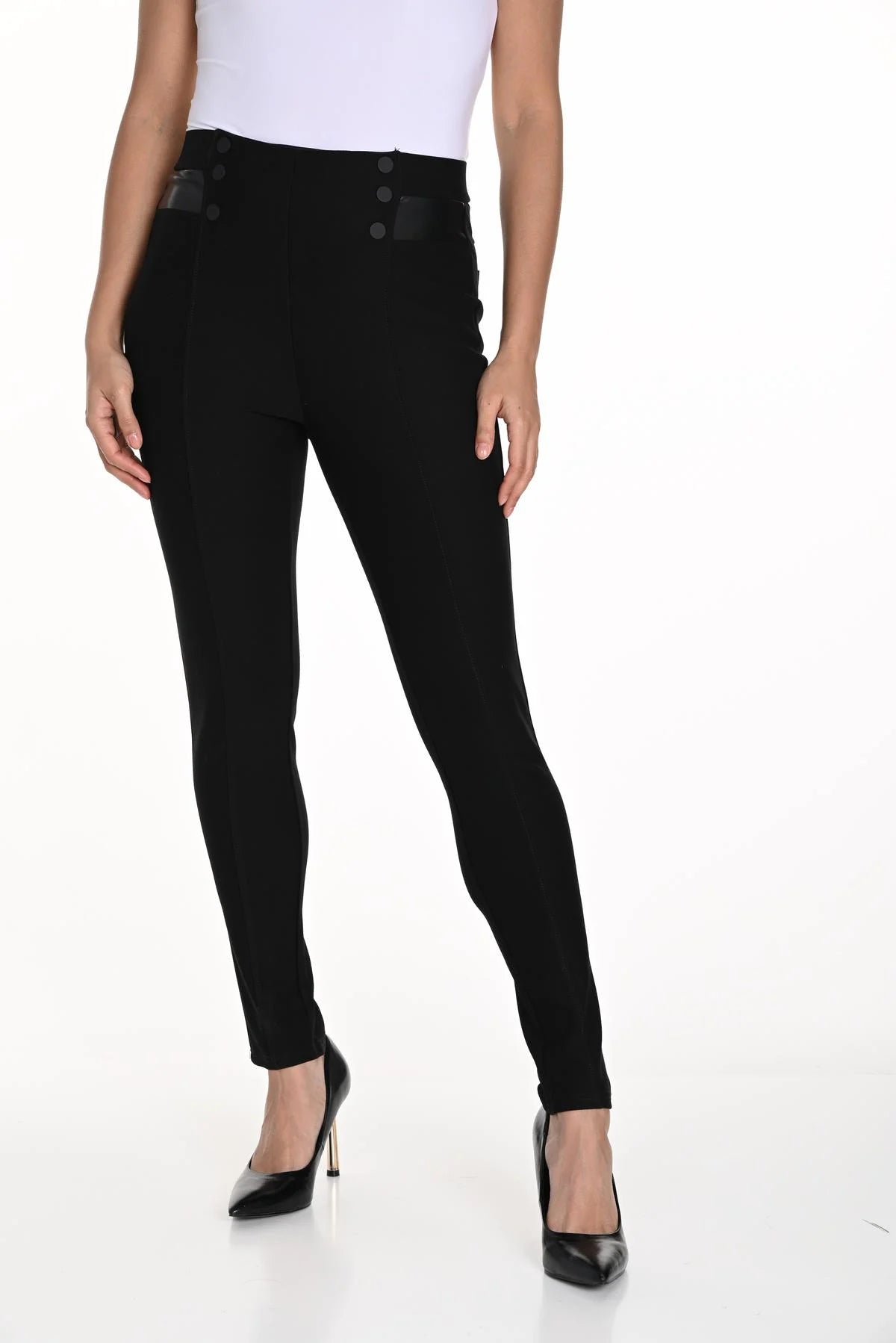 Black Knit Skinny Leg Pant 243430